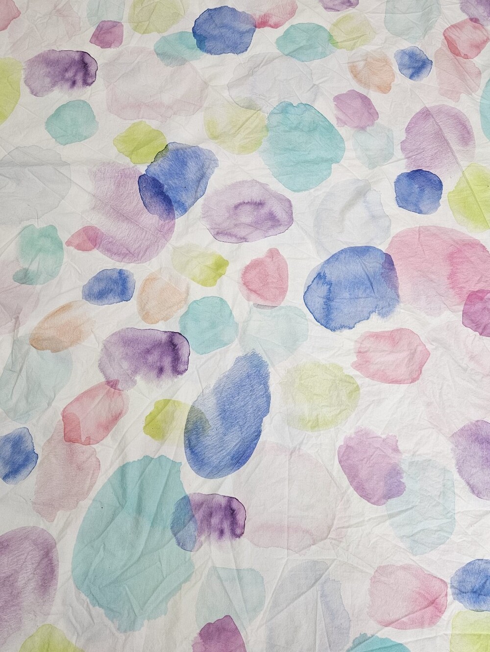 Pottery Barn Teen Watercolor Dots Duvet Cover F/Q Organic Cotton Artsy Pastels